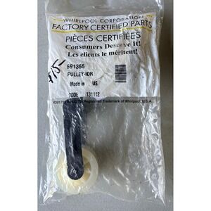 Whirlpool 691366 Dryer Idler Pulley Factory Certified OEM Part Made in USA